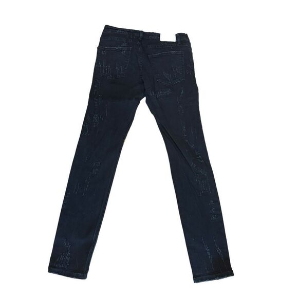 Valabasas Shredded Skinny Jeans in Black - Picture 4 of 8